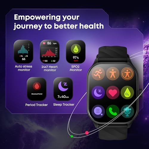 Fastrack Limitless FS2 Pro 1.96" AMOLED Smart Watch with BT Calling, AI Voice Assistant, 100+ Sports Modes, 5-Day Battery, Fast Charge, Health Tracking, – Smartwatch for Men & Women (Teal)