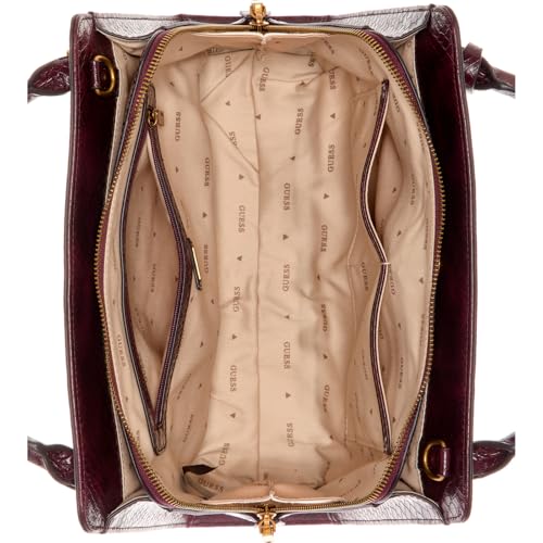 GUESS Bordeaux Textured Annita Girlfriend Satchel Bag