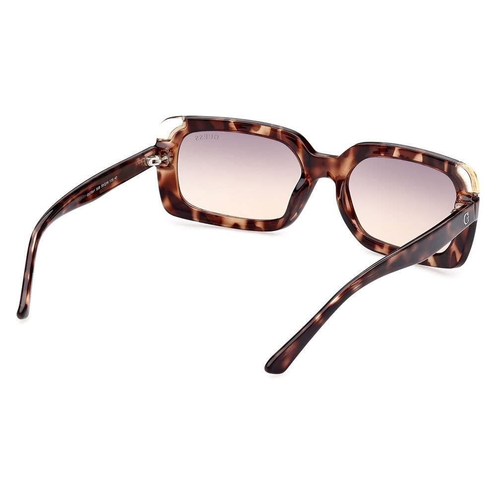 Guess Gu7841@5956B#, Havana/Other Rectangular Non-Polarized Sunglasses, Women's Regular, Havana/Other,Large, Brown