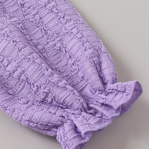 Hopscotch Girls Lavender Full Sleeves Bow Applique A-Line Dress for Age (7-8 Years)