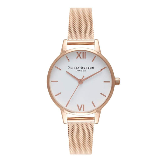 Olivia burton Analog White Dial Women's Watch-OB16MDW01