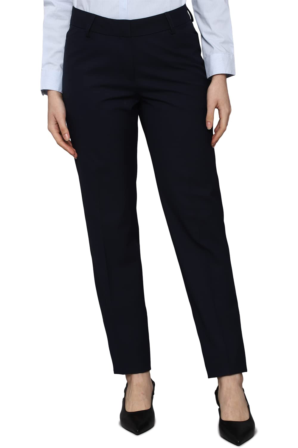 Allen Solly Women's Regular Casual Pants (Navy)