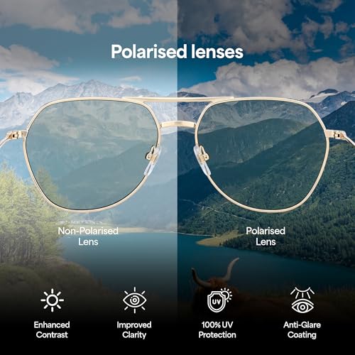 John Jacobs | Full Rim Cat Eye Stylish & Premium UV Protected Sunglasses | Acetate Lines | Polarized and 100% UV Protected | Women | Extra Wide | JJ S17340