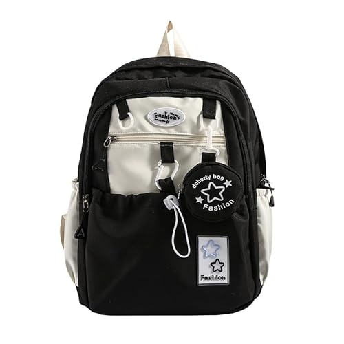 BIFANXI® Unisex College School Backpack | Large Capacity Commuter Bag for Men & Women | Lightweight Travel, Office & Laptop Backpack | Black