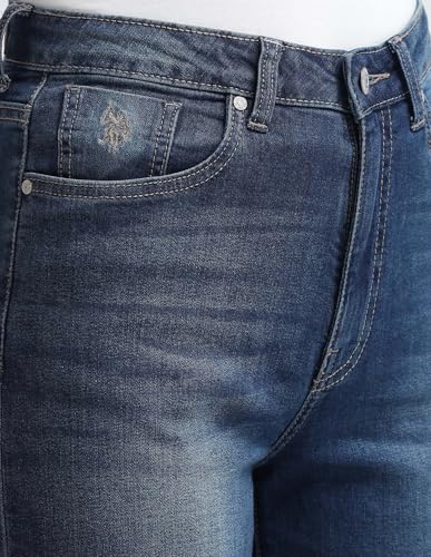 U.S. POLO ASSN. Women's Loose Jeans (UWAW24JEN149_Blue