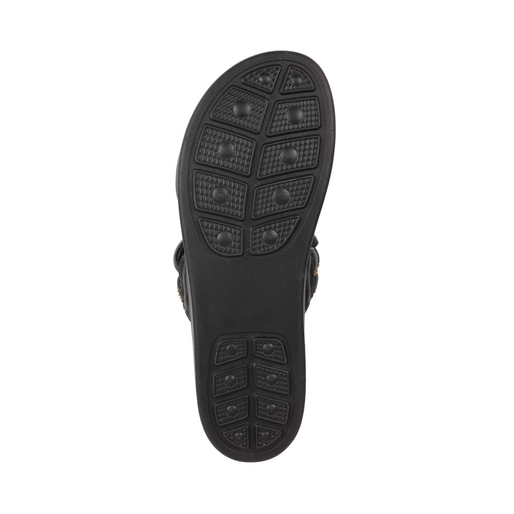 Metro Women Black Unique Weave-Like Strap Platform Heel Fashion Sandal UK/5 EU/38 (41-291)