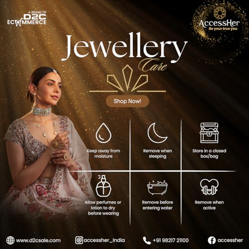 ACCESSHER Gold-Tone Choker - Pearls,Green-White Stone, With Maangtikka & Earrings With a Pair of Transparent Earring supporter sticker & Maangtikka Supporter Patch