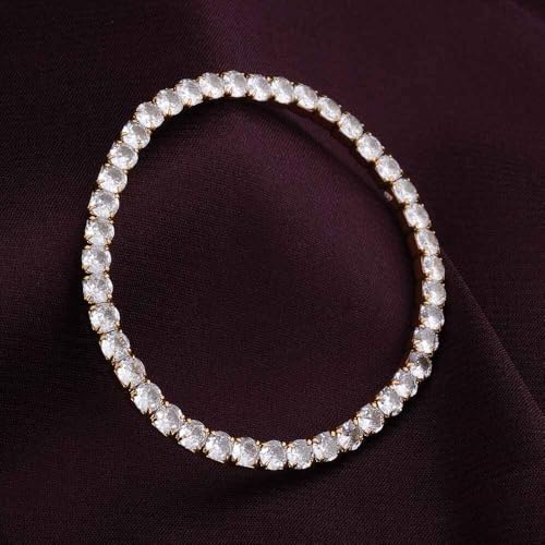 PALMONAS Exquisite Gold Studded Bracelet for Womens - Waterproof & Anti-Tarnish