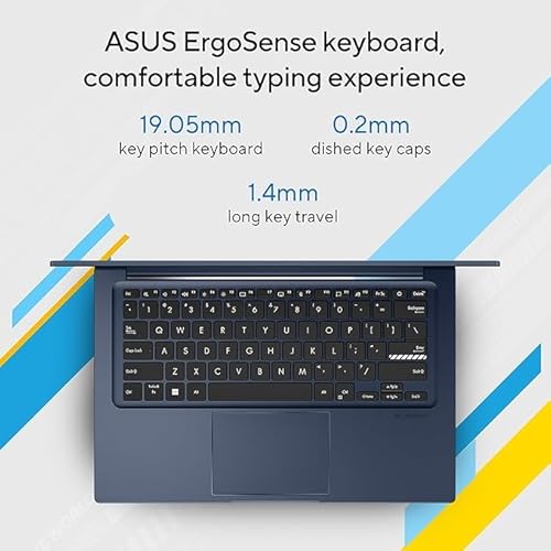 ASUS Vivobook 14 (2025),13th Gen, Intel Core i3-1315U, 8GB RAM, 512GB SSD, FHD, 14", (35.5 cm) Windows 11 Home, M365 Basic(1 Year)* Office 2024, Quiet Blue,1.4 Kg, X1404VA-EB322WS, Thin & Light Laptop
