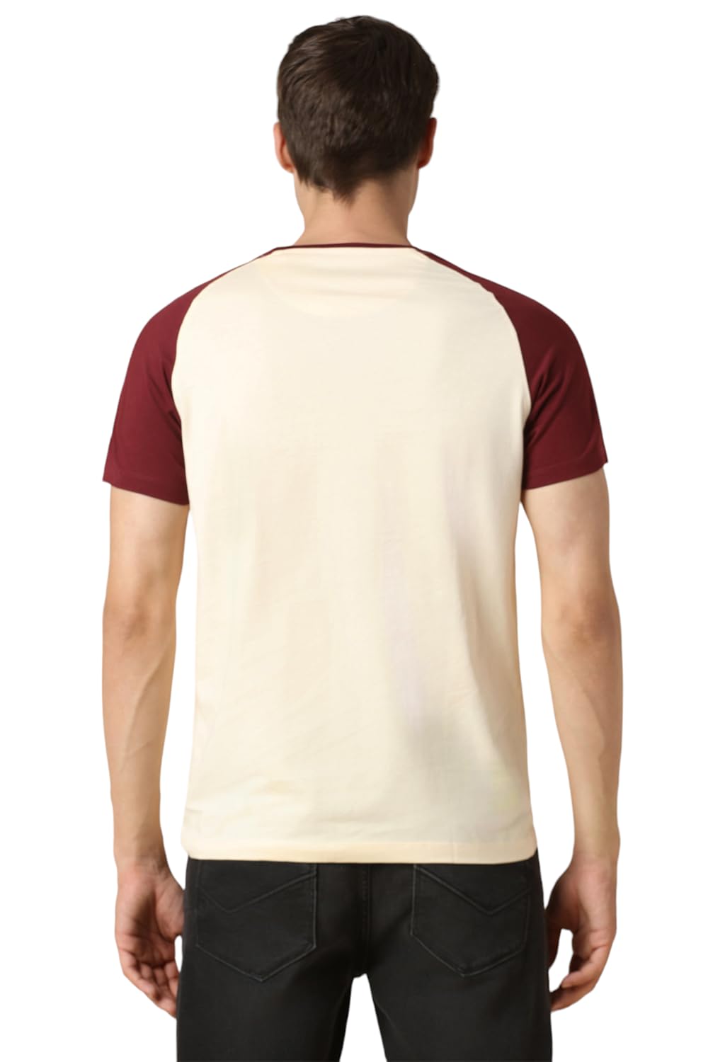 Allen Solly Men's Regular Fit T-Shirt (ASKCQRGF057989_Cream