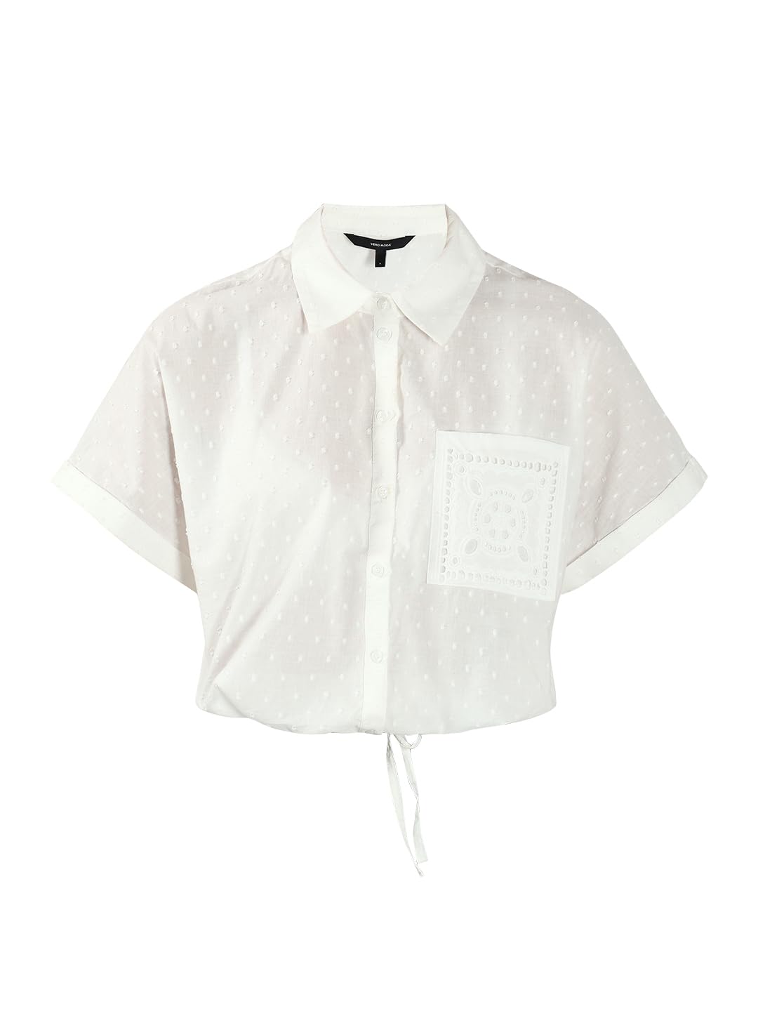 VERO MODA Women's Regular Fit White Top