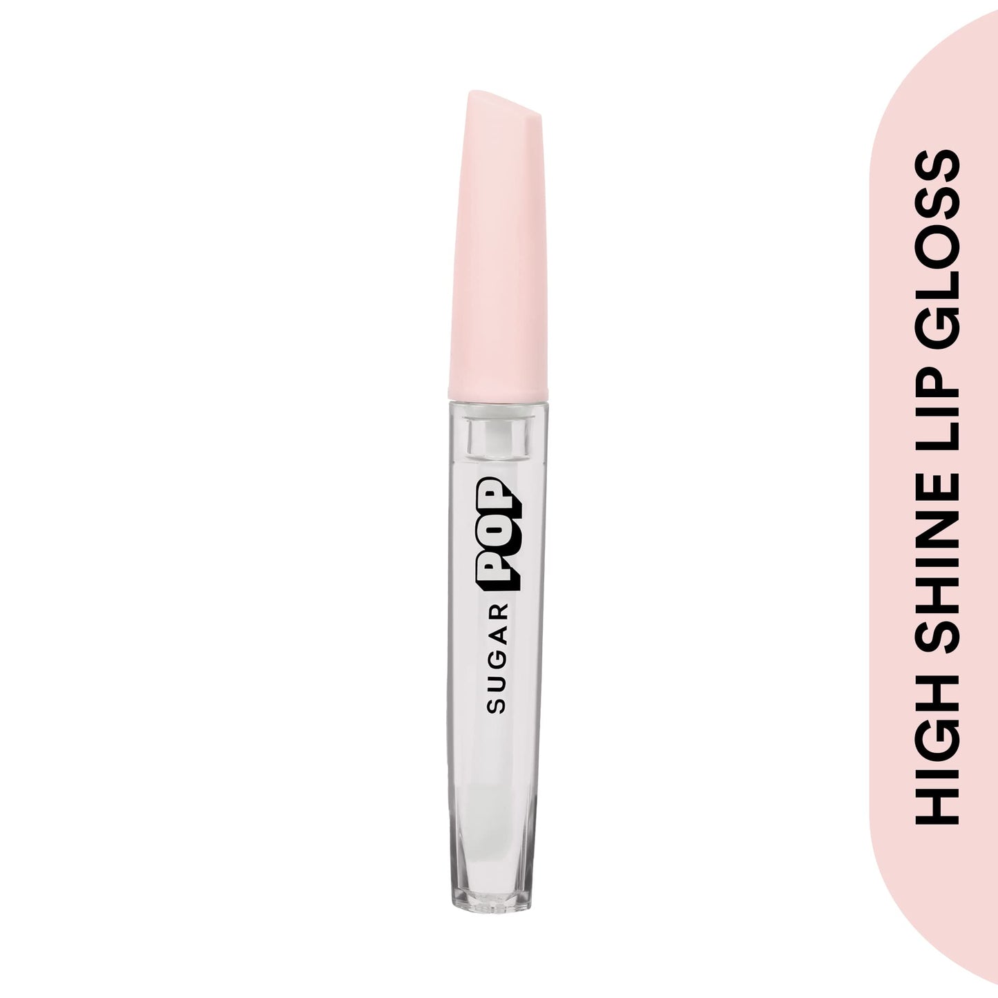 SUGAR POP High Shine Lip Gloss - 01 Marshmallow (Clear) Lip Plumping Gloss For Soft & Dewy Lips & Sugar Pop Matte Finish Eyeliner Combo