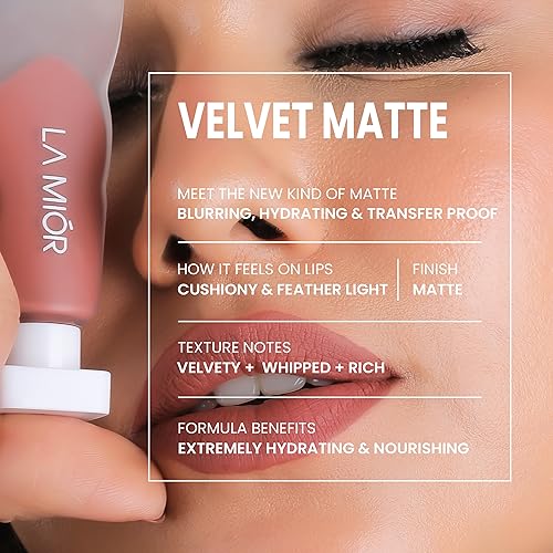 LA MIOR Matte Velvet Liquid Lipstick 8 Hour Coverage | Rich & Long Lasting lip color for Women | Lightweight & Comfortable - Smudge Proof | Non Transferable | Shade -Triumph, 5 ml