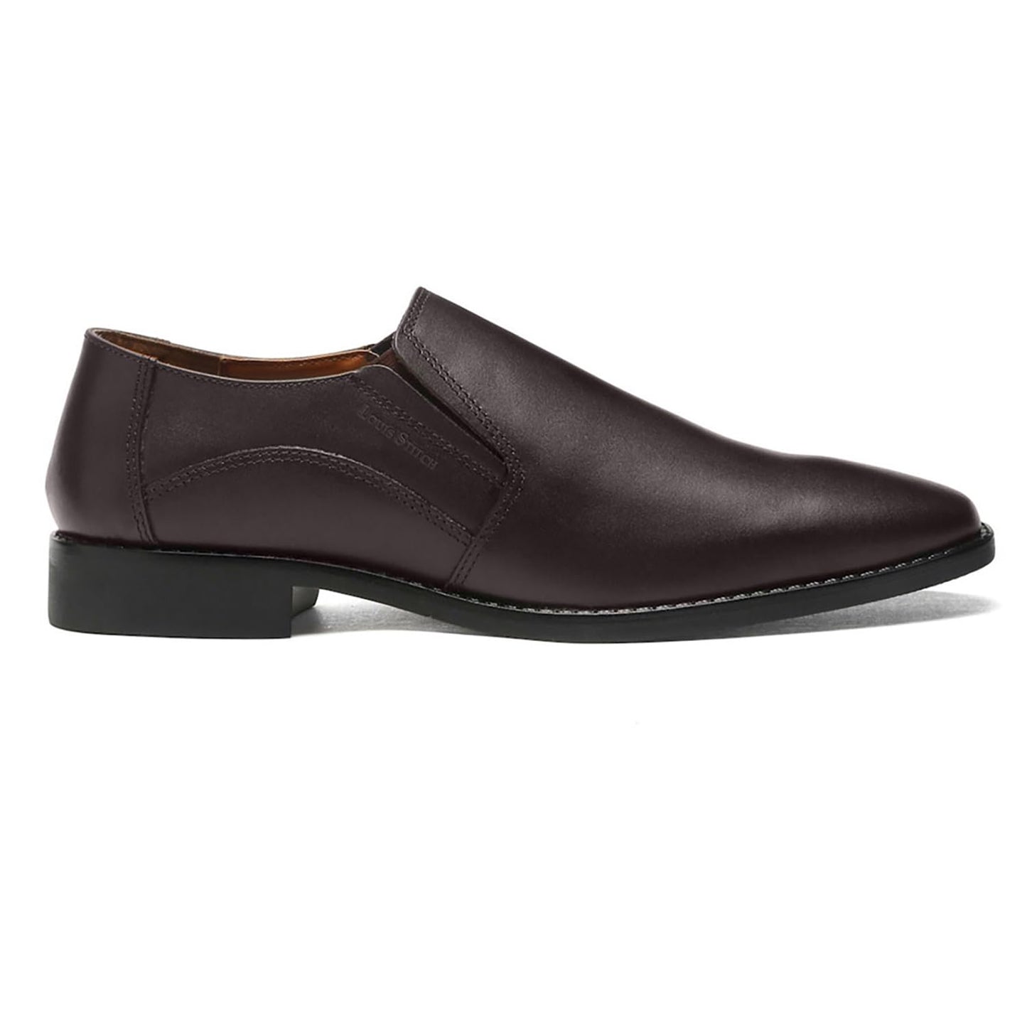 LOUIS STITCH Men's Formal Loafers | Italian Leather Slip-On Moccasins | Business, Formal, Shoes | Perfect for Office, Weddings & Events | Elegant Brown | UK Size 9 (RXSOBB)
