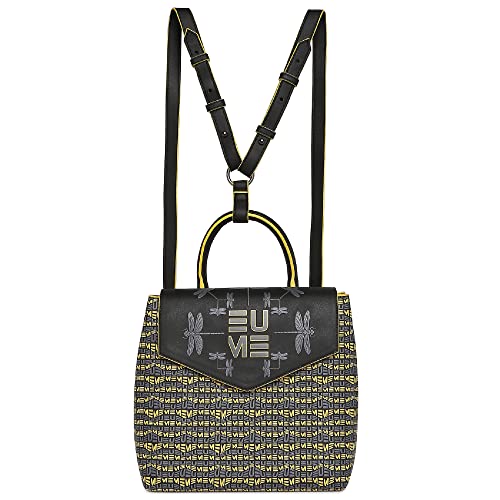 EUME Petal Tail Handbags for Women, Black | Stylish Ladies Purse for Women | Vegan Leather Dragonfly UV Printed | Messenger Bag | Tote Bags for Women | Designer Ladies Purse |