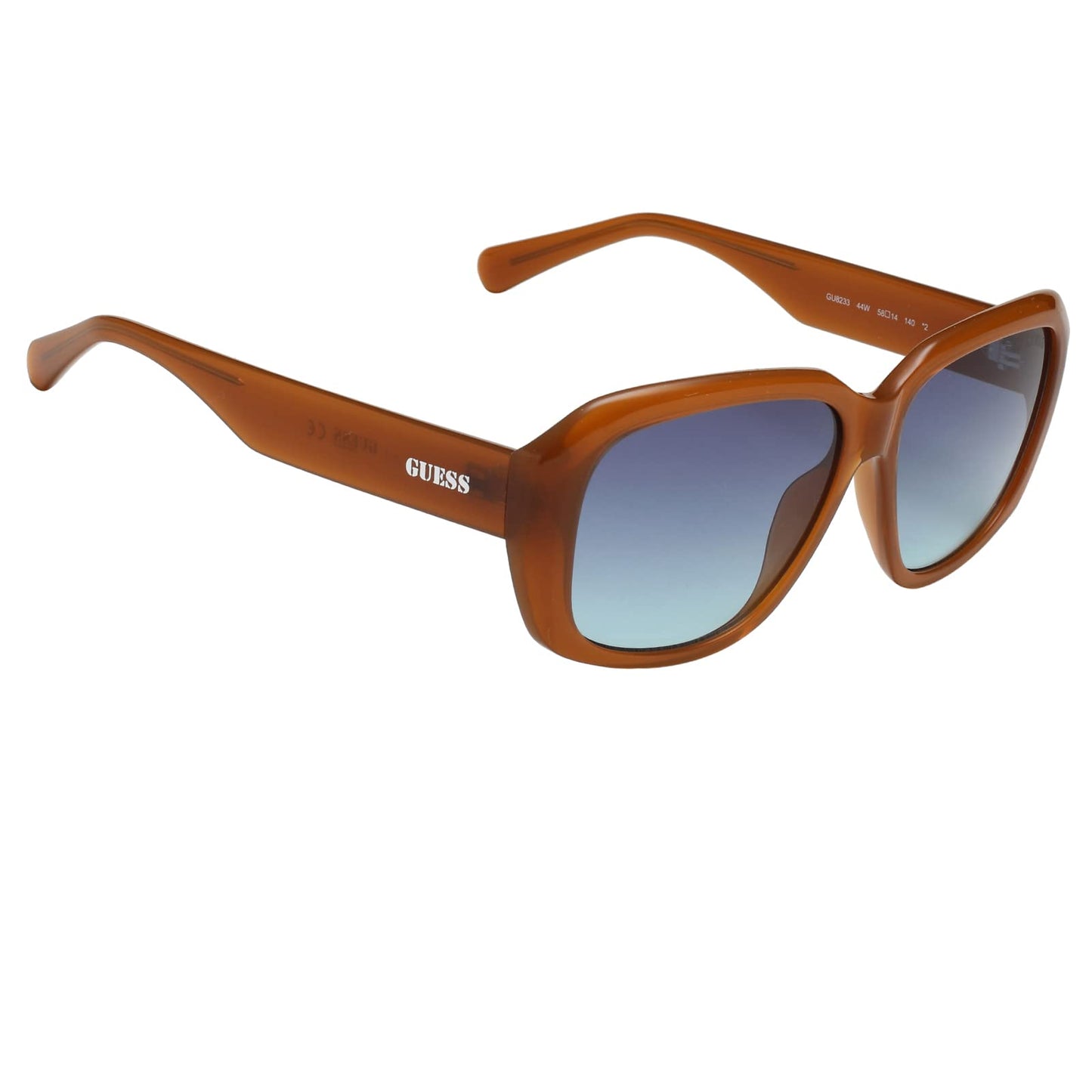GUESS Gradient Square Women Sunglasses - (GU8233 44W 58 S |58| Blue Color Lens)