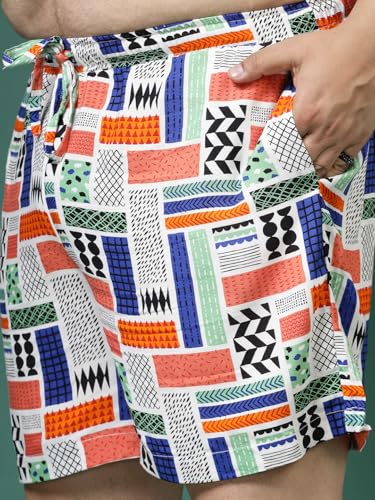 Rigo Printed Co-Ord Set for Men | Casual Plus Size Shirt & Shorts Night Suit