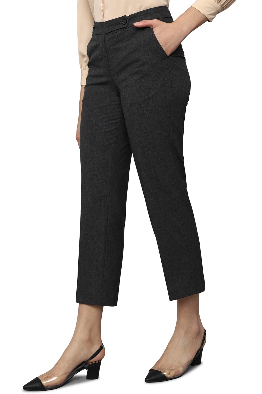 Allen Solly Women's Regular Casual Pants (AHTFGRGFR99630_Black