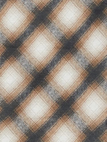 Max Women Checked A-line Midi Skirt (Beige_S)