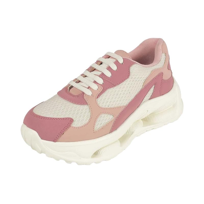 tresmode Sewd Pink Women's Sneakers in Size 5 UK / 38 EU