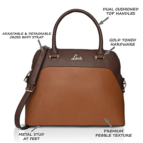 Lavie Women's Tonal Valle Dome Satchel(Tan)