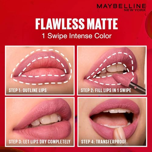 Maybelline New York SuperStay Matte Ink Liquid Lipstick - Enchanter 380, Highly pigmented, Transfer Proof & Fade Proof. Maybelline New York SuperStay Matte Ink Liquid Lipstick Lasts Up To 16Hr | 5ml