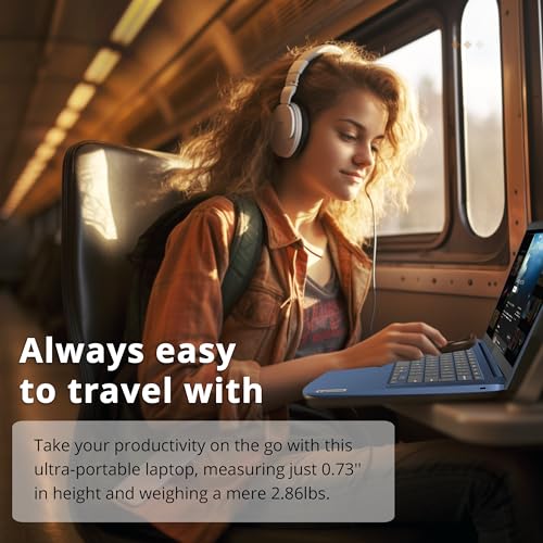 Lenovo IdeaPad Slim 3 Chromebook, 14″ FHD IPS Touchscreen Laptop, MediaTek Kompanio 520 Processor, 4GB RAM, 64GB eMMC, Webcam, Regular Keyboard, WiFi6, Chrome OS, Abyss Blue, 128GB Hotface USB Card