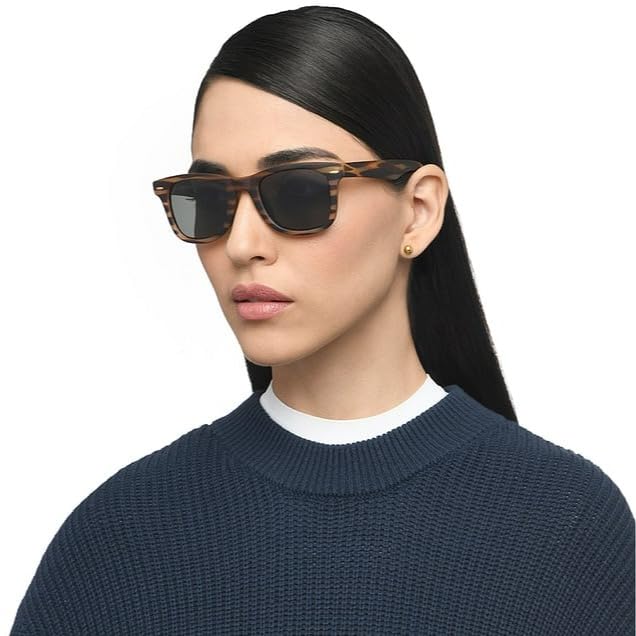 VINCENT CHASE EYEWEAR By Lenskart | Tortoise Grey Full Rim Square | Classics | Branded Latest And Stylish Sunglasses | Polarized And 100% Uv Protected | Men & Women | Large | Vc S16746, Brown