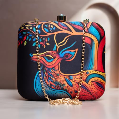 Artklim Colorbust Deer Elegance Printed Clutch