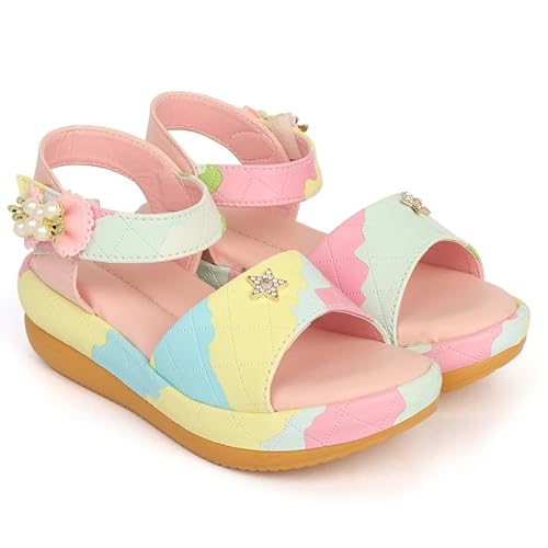 SIYA Flat for Kids Girls Wedge Sandal Pink