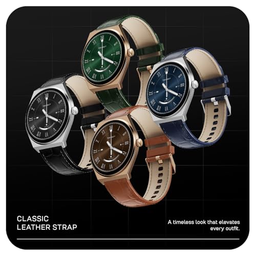 Fire-Boltt Phoenix Nova Smartwatch 1.43” Slim Super AMOLED Display, 466x466 Pixel Always-On Display, Bluetooth Calling, Health Tracker for Men & Women Titan Silver