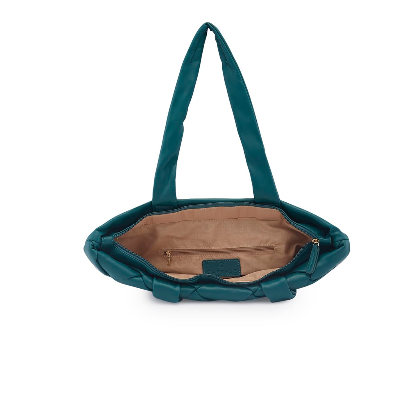 Caprese Merlin Tote Bag, Large-Bottle Green | Stylish Handbag for Women | Spacious, Versatile Office & Daily Essentials Tote | Top Zip Closure