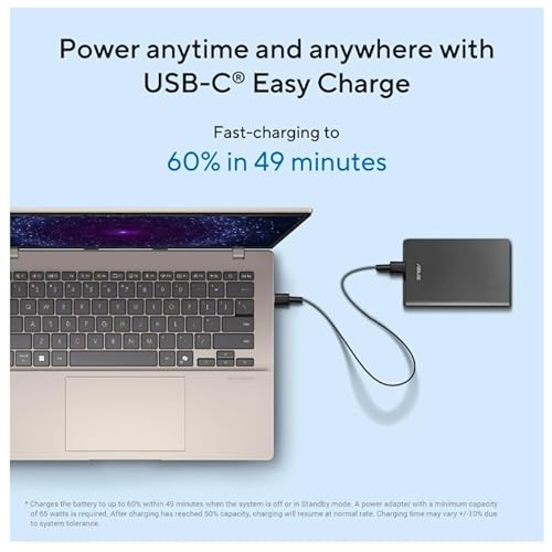 ASUS Vivobook 14 (2026),Intel Core Ultra 5 225H, Intel iGPU,16GB RAM,1TB SSD,FHD+, 14"(35.5 cm),Windows 11,M365 Basic(1 Year)* Office 2024, Platinum Gold, 1.46 Kg, X1407CA-LY1581WS,Thin & Light Laptop