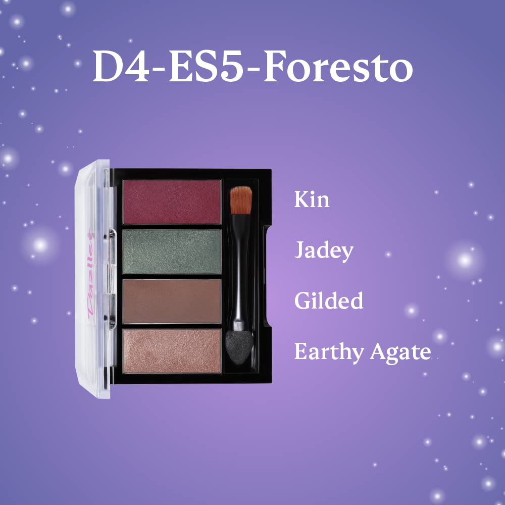 DAZLLER Mystical Magic Eyeshadow Palette Powder - Mini, 4G, D4-Es5, Lightweight, Even Blending, Rich Pigments, Vibrant Hues, Multicolor, Shimmery Finish