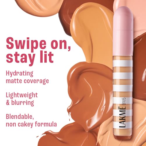 Lakme 9to5 Hya Beach Edit Colour Correcting + Brightening Concealer, SPF 40, Light 1, 6ml