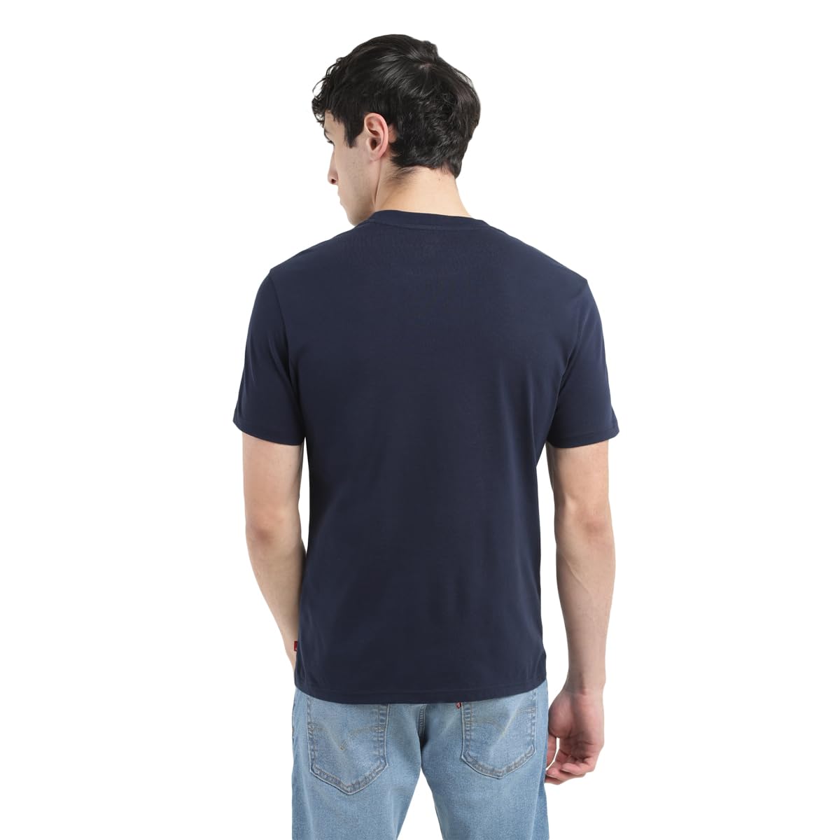 Levi's Men's Crew Neck Regular Fit Brand Logo T-Shirts Navy