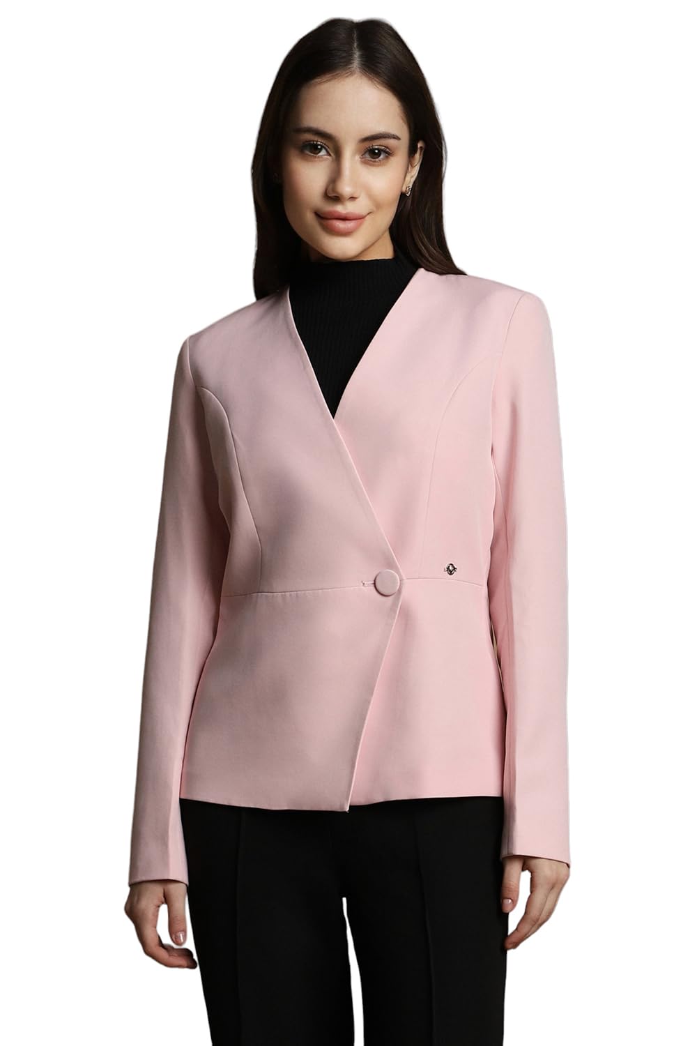 Allen Solly Women's Blazer (AHBZWRGFQ15967_Pink