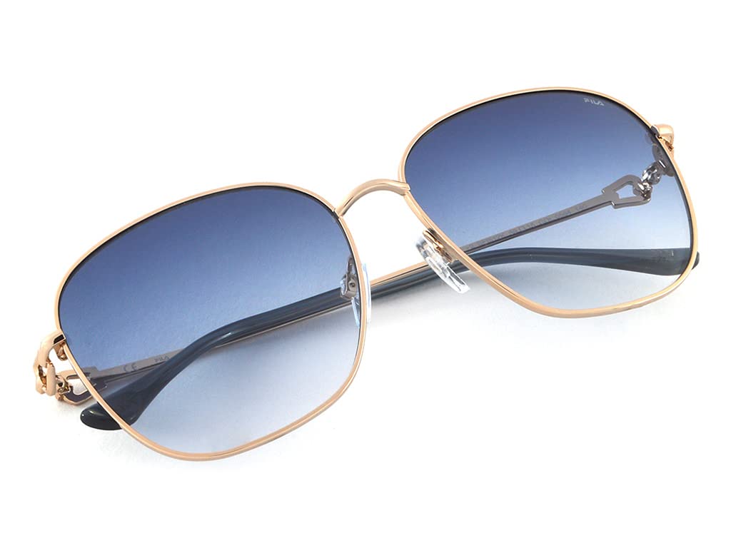 Fila eyewear 100% UV protected wayfarer sunglasses for women| Size large with blue gradient polycarbonate lens