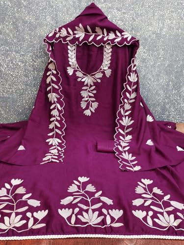 Leeli Peeri Designer Women's Vichitra Silk With Sequence Embroidery Work Unstitched Dress Material