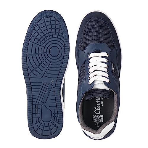 Red Chief Blue Leather Sneakers for Men
