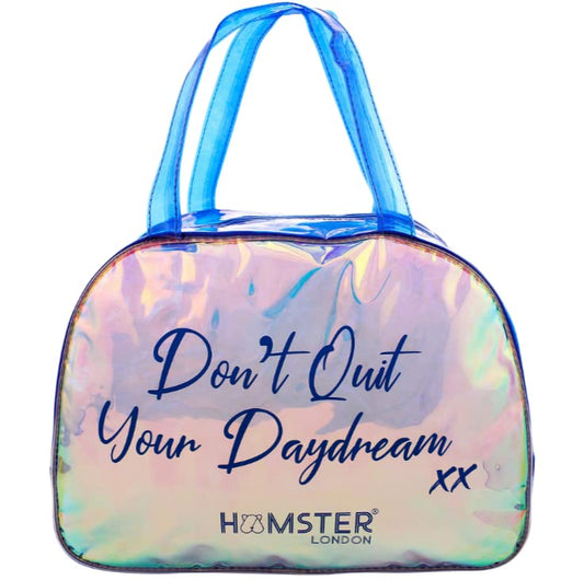 HAMSTERLONDON Shiny Boston Bag, Handbag for Women, Girls (Blue, Size: 32X12X25 cm)