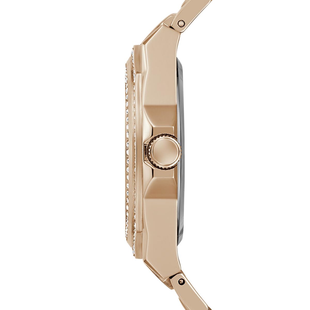 GUESS Womens Stainless Steel Analog Rose Gold Dial Watch-Gw0685L3, Band Color:Rose Gold