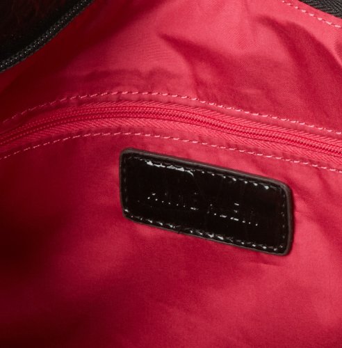 Anne Klein Croco Luxe Satchel, Black, One Size