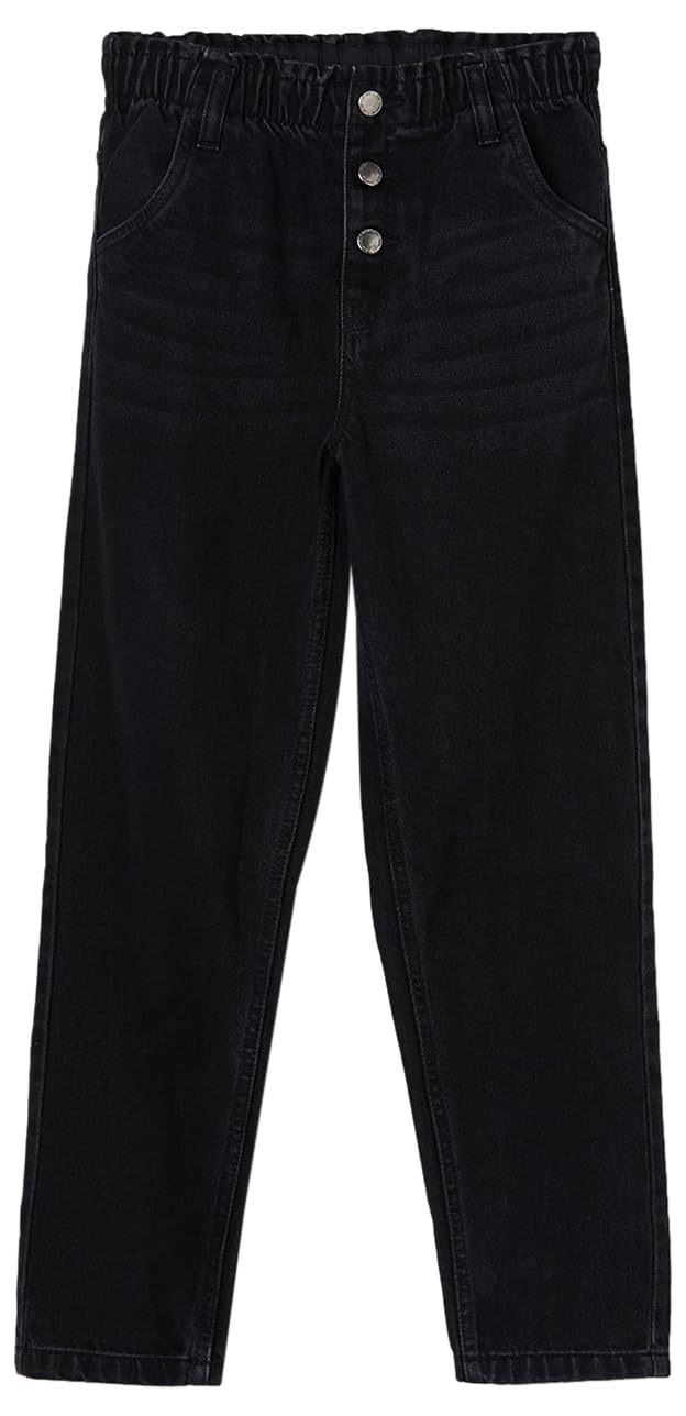 Max Girl's Regular Jeans (M24EFD02_Black_9-10Y