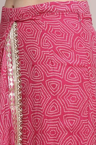 BIBA Printed Cotton Silk Regular Wedding Saree With Blouse