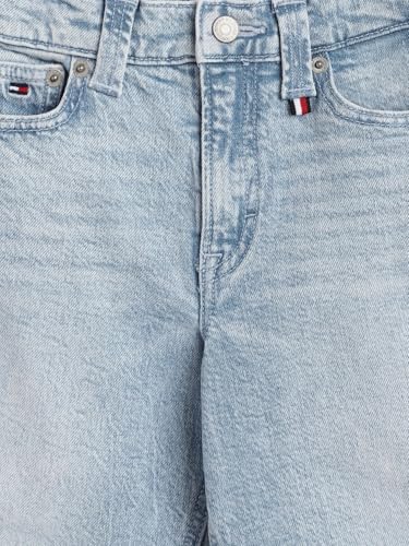 Girls Solid Regular-Fit Cotton Jeans Light-Blue