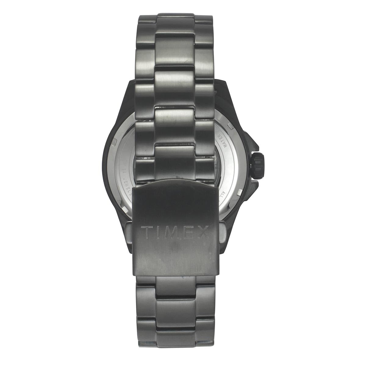 TIMEX Analog Watch for Man with Black Round Dial & Gunmetal Stainless Steel Bracelet Band Water Resistant Men's Wrist Watches - TWEG24103