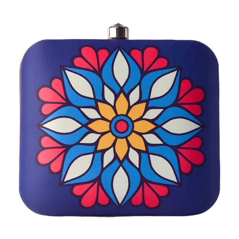 Magic Mandala Printed Art Clutch