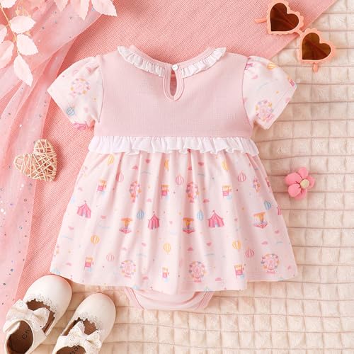 Hopscotch Baby Girls Cotton Bodysuit in Pink Color For Ages (12-24 Months)