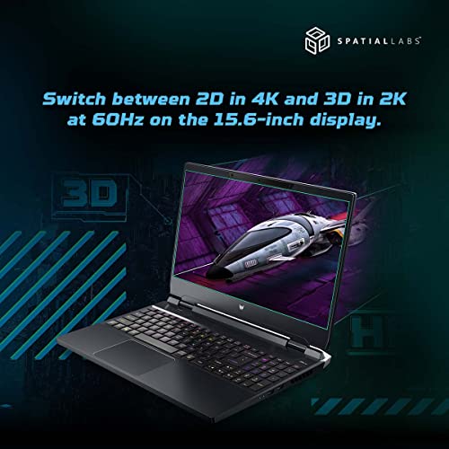 acer Predator Helios 300 Gaming Laptop Intel Core i9 12th Gen-(Windows 11 Home/32 GB/2 TB SSD/NVIDIA RTX 3080) PH315-55s with 39.6 Cm (15.6 Inches) UHD IPS Display, 3 KG, Glasses-Free Stereoscopic 3D